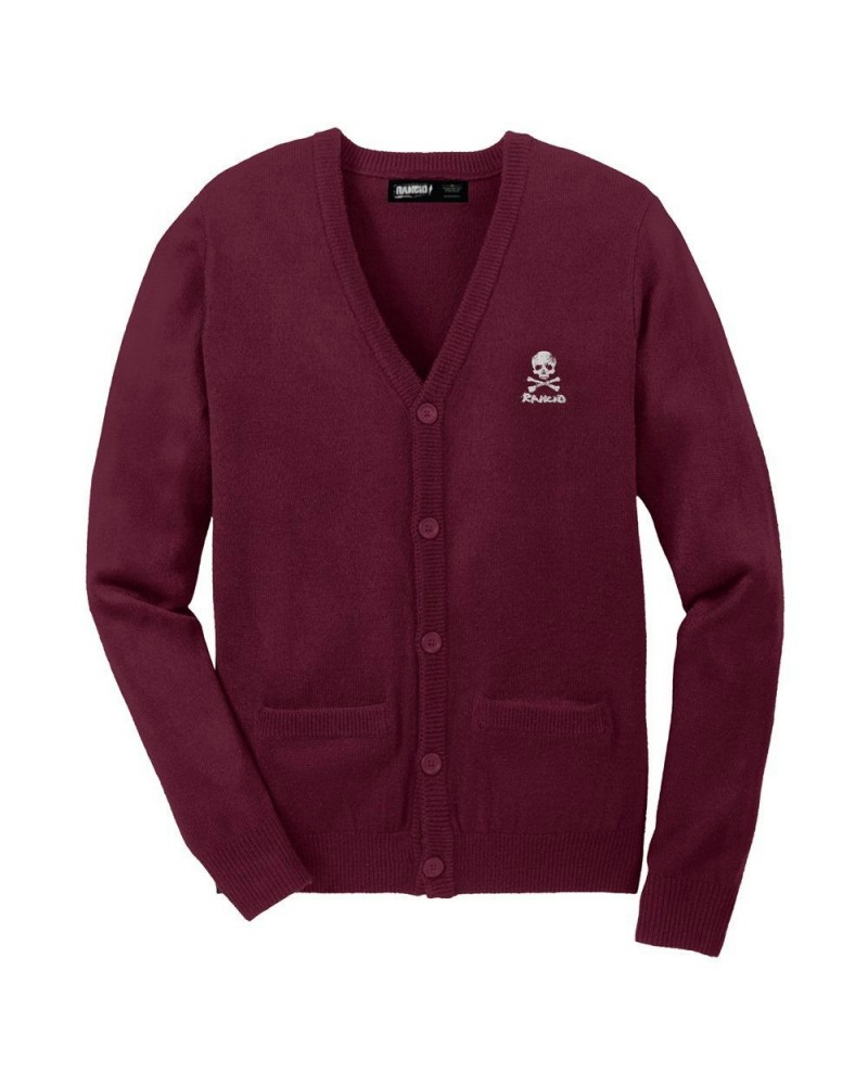 $25.53 Rancid D-Skull Cardigan (Oxblood) Sweatshirts