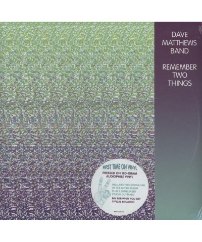 $12.54 Dave Matthews Band REMEMBER TWO THINGS (2LP/180G/DL CARD) Vinyl Record Vinyl