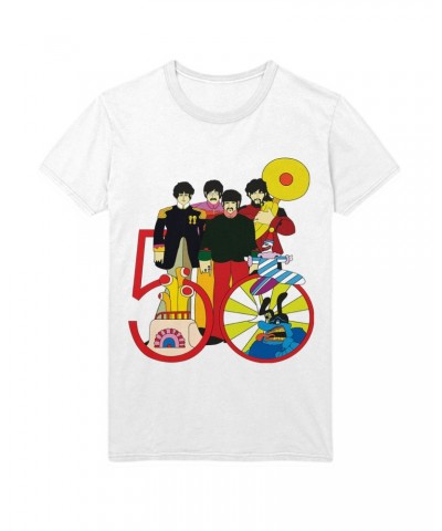 $9.30 The Beatles Yellow Submarine 50th Anniversary White T-Shirt Shirts