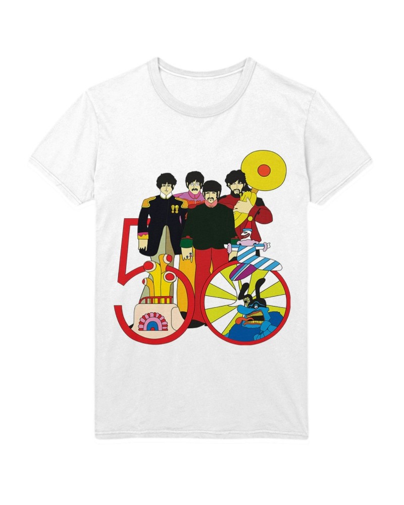 $9.30 The Beatles Yellow Submarine 50th Anniversary White T-Shirt Shirts