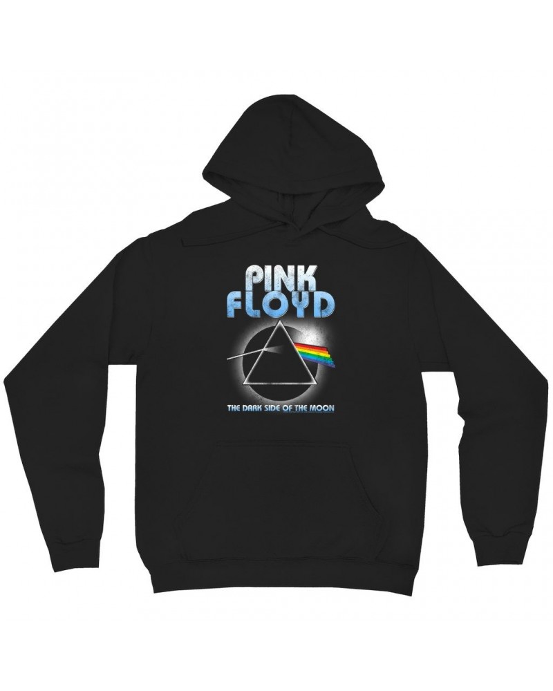 $13.18 Pink Floyd Hoodie | Blue Retro Dark Side Of The Moon Design Distressed Hoodie Sweatshirts