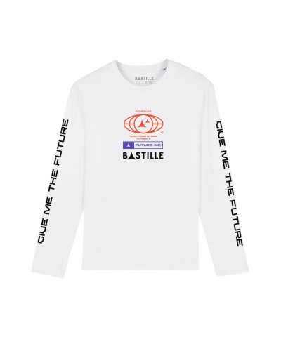 $4.06 Bastille GIVE ME THE FUTURE LOGOS WHITE LONGSLEEVE Shirts