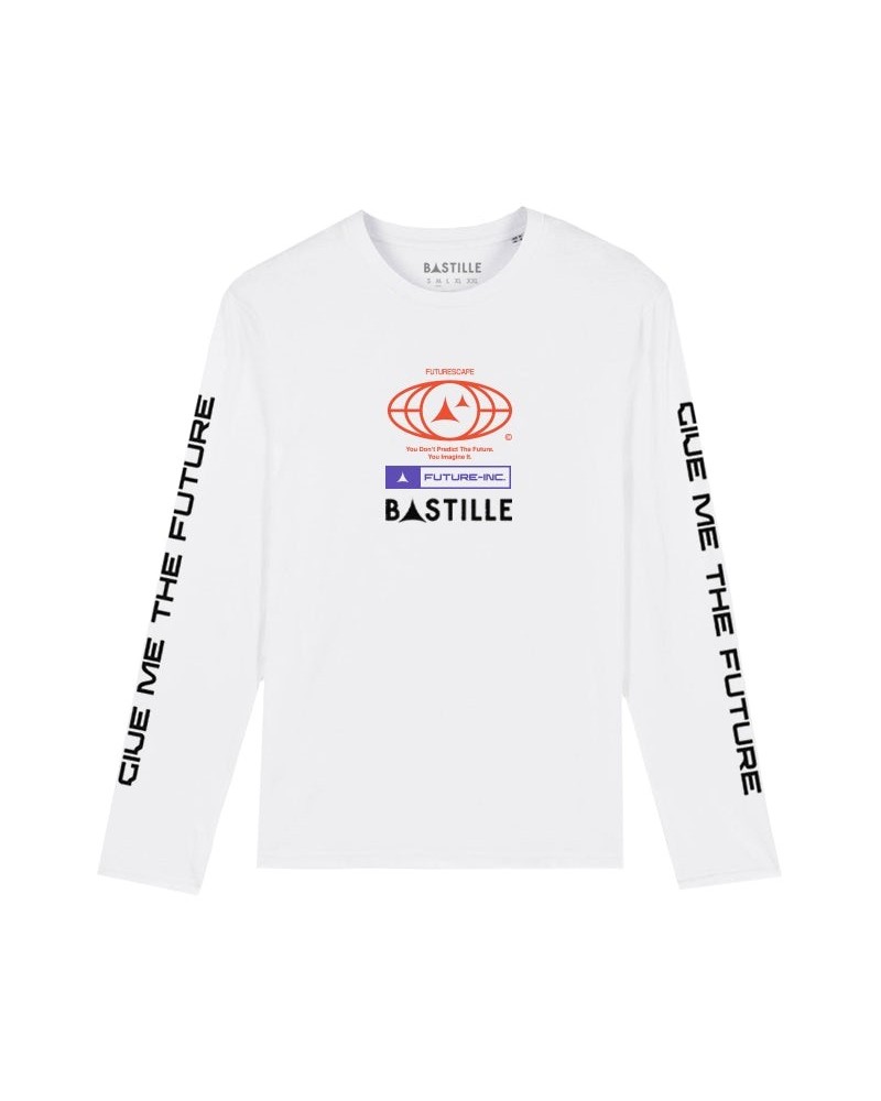 $4.06 Bastille GIVE ME THE FUTURE LOGOS WHITE LONGSLEEVE Shirts