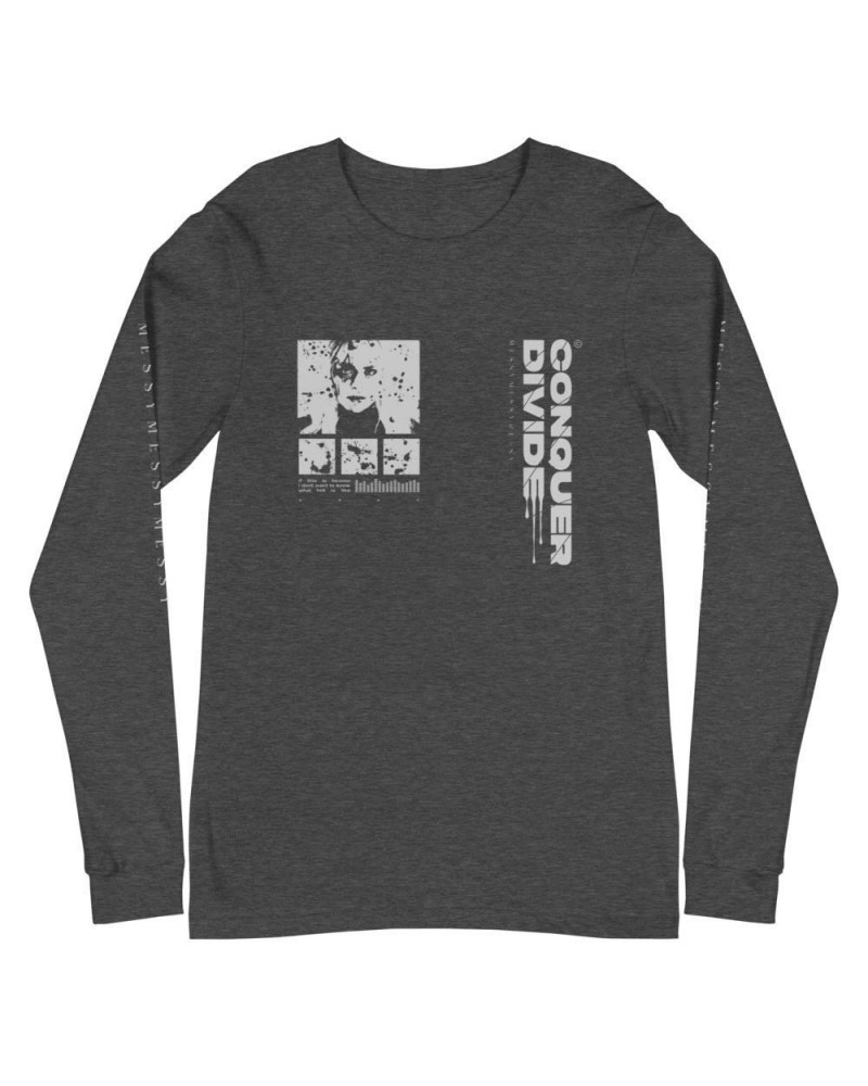 $18.50 Conquer Divide Messy Longsleeve Shirts