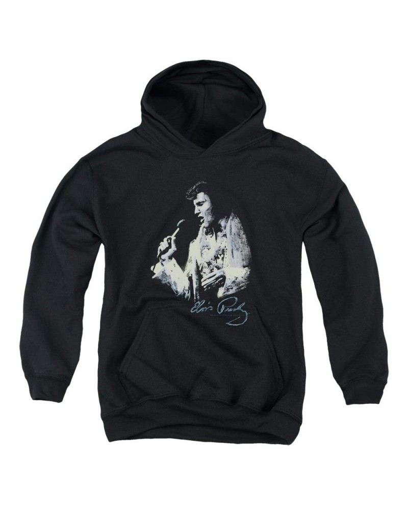 $11.60 Elvis Presley Youth Hoodie | PAINTED KING Pull-Over Sweatshirt Sweatshirts