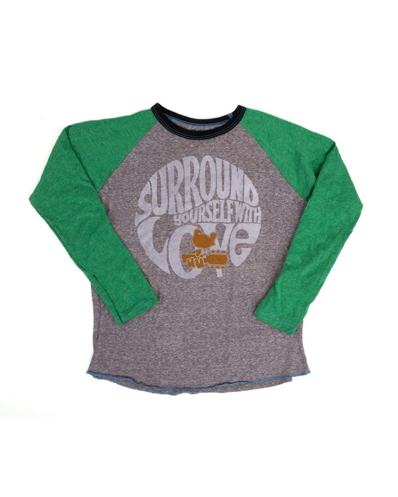 $2.45 Woodstock Kids Surround Yourself With Love Raglan T-shirt Shirts