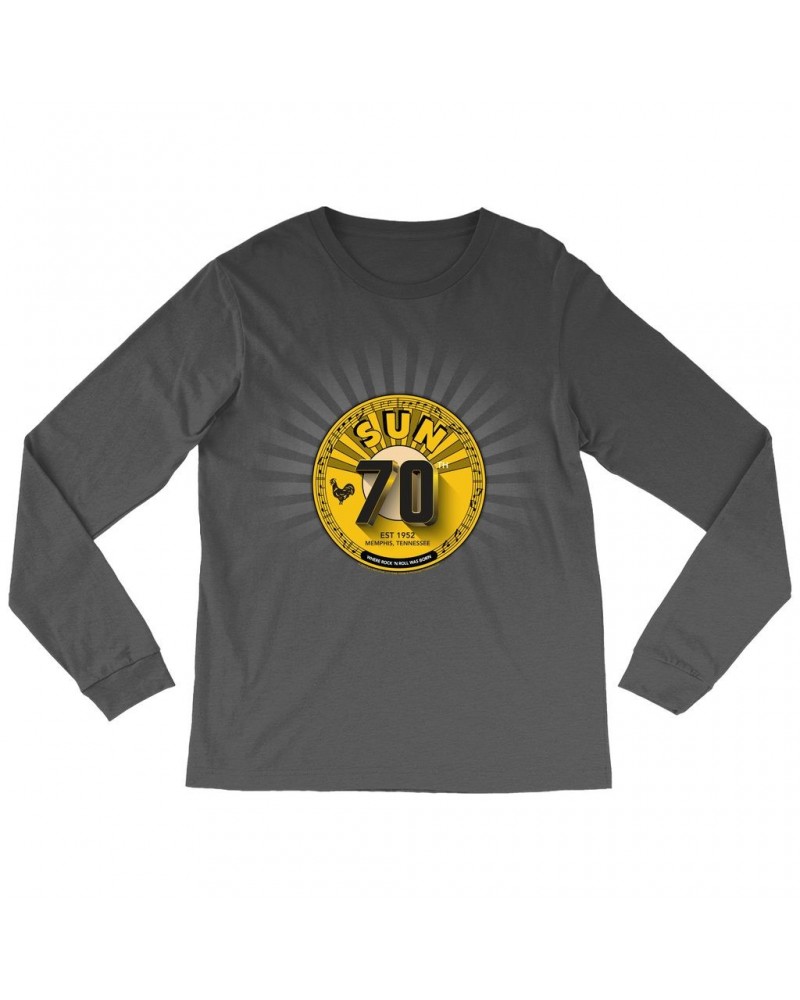 $14.68 Sun Records Long Sleeve Shirt | 70th Anniversary Gold Seal Shirt Shirts