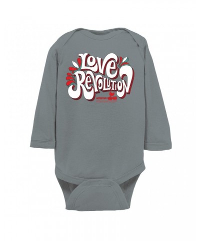 $10.12 Woodstock Long Sleeve Bodysuit | Love Revolution Design Bodysuit Shirts