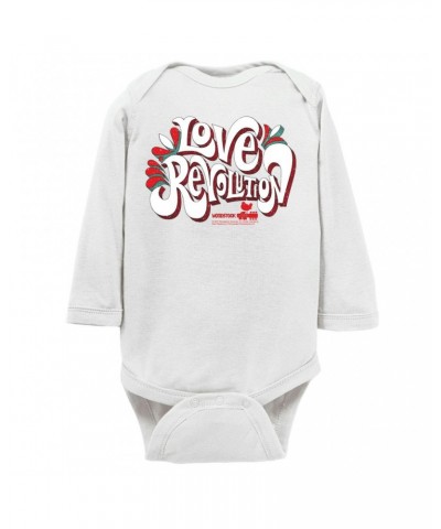 $10.12 Woodstock Long Sleeve Bodysuit | Love Revolution Design Bodysuit Shirts