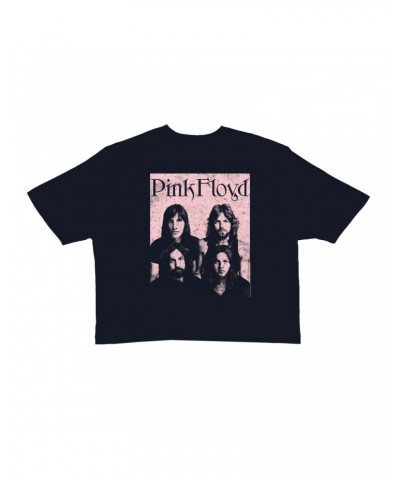 $9.70 Pink Floyd Ladies' Crop Tee | Pink Meddle Portrait Distressed Crop T-shirt Shirts