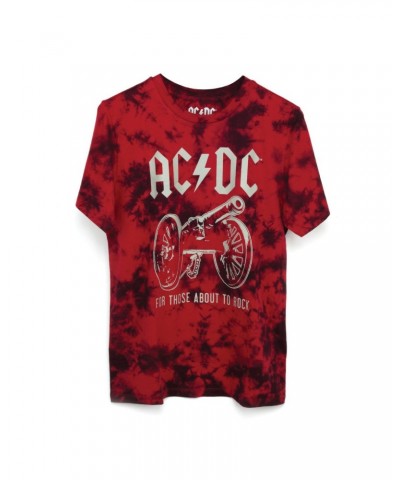 $12.25 AC/DC For Those About To Rock Red Tie Dye T-Shirt Shirts