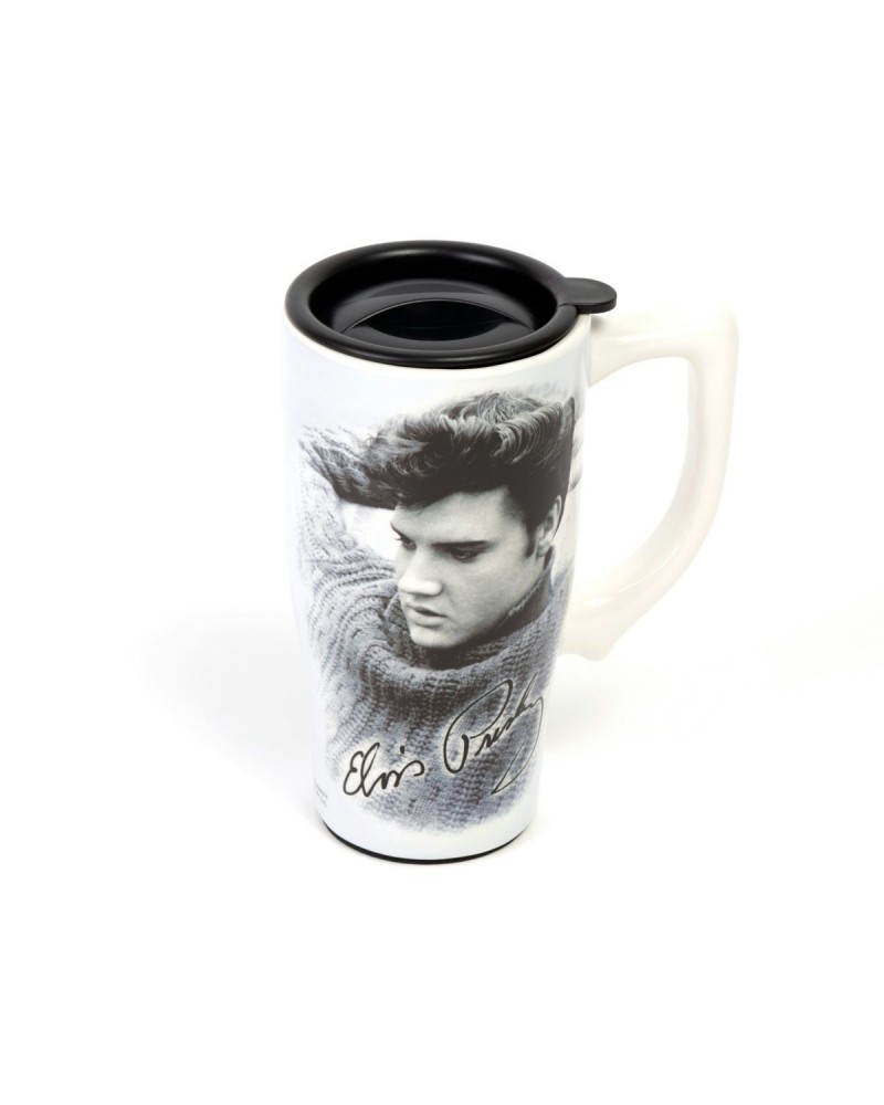 $6.97 Elvis Presley In His Sweater White Travel Mug Sweatshirts