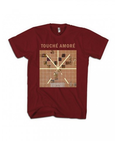 $5.55 Touché Amoré Stage Four Album Art T-Shirt (Cardinal) Shirts