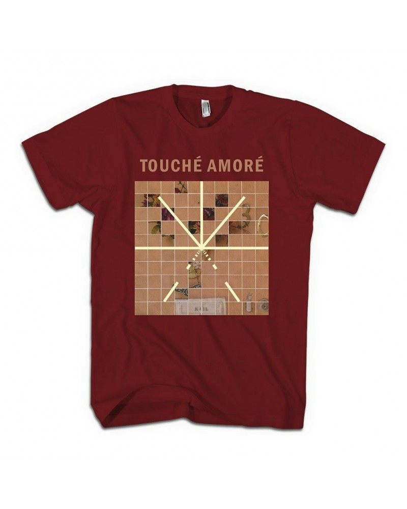 $5.55 Touché Amoré Stage Four Album Art T-Shirt (Cardinal) Shirts