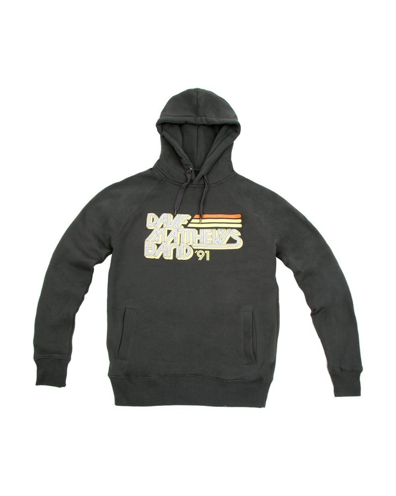 $13.65 Dave Matthews Band Dark Gray Retro Stripe Hoody Sweatshirts