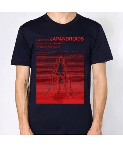 $8.80 Japandroids No Questions Asked (Navy) T-Shirt Shirts