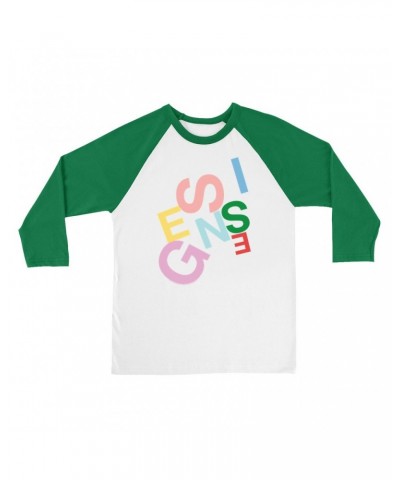 $11.98 Genesis 3/4 Sleeve Baseball Tee | Logo Pastel Shirt Shirts