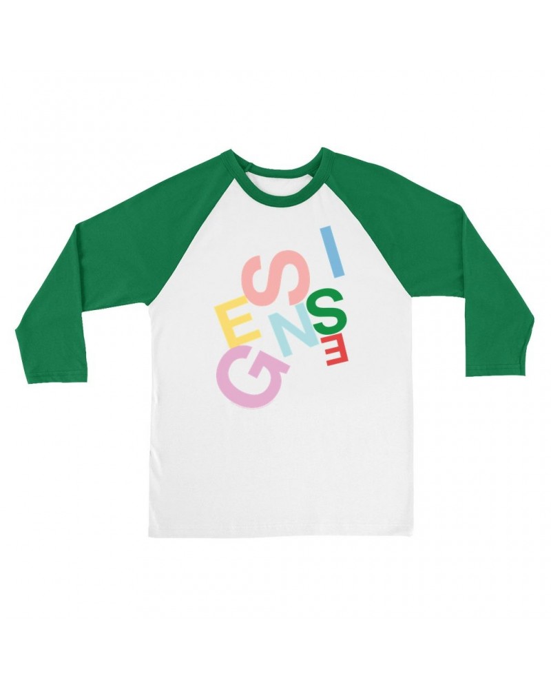 $11.98 Genesis 3/4 Sleeve Baseball Tee | Logo Pastel Shirt Shirts