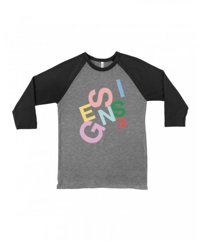 $11.98 Genesis 3/4 Sleeve Baseball Tee | Logo Pastel Shirt Shirts