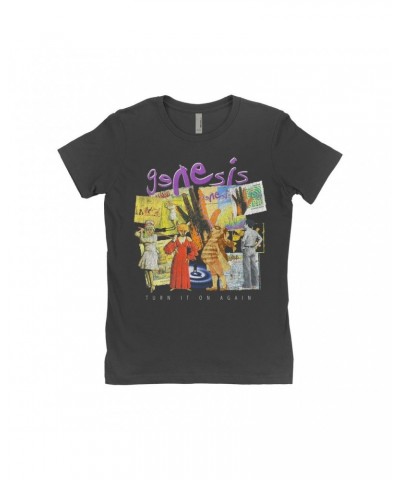 $11.23 Genesis Ladies' Boyfriend T-Shirt | Ultimate Album Collage Distressed Shirt Shirts