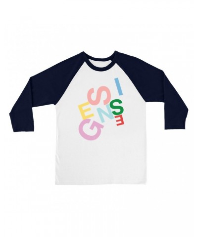 $11.98 Genesis 3/4 Sleeve Baseball Tee | Logo Pastel Shirt Shirts