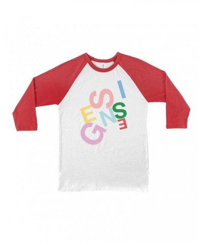 $11.98 Genesis 3/4 Sleeve Baseball Tee | Logo Pastel Shirt Shirts