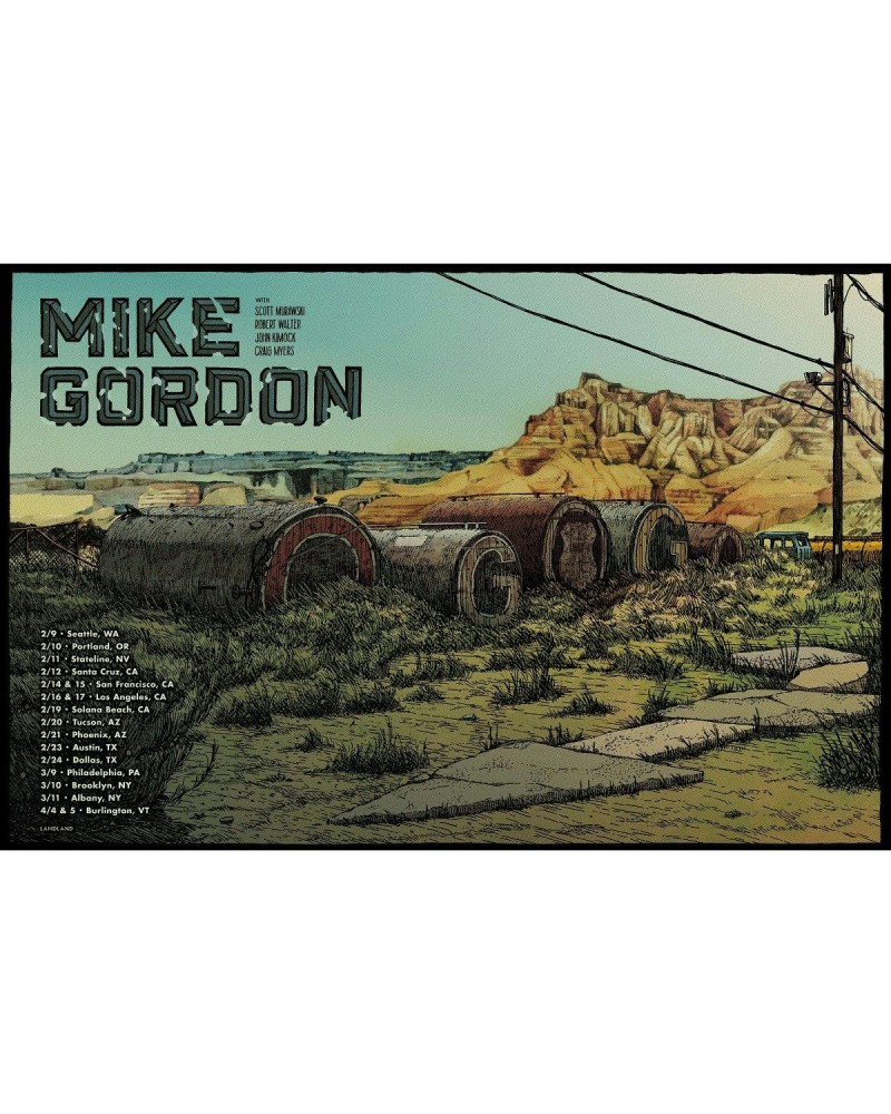 $10.00 Mike Gordon Winter 2018 Tour Poster Decor