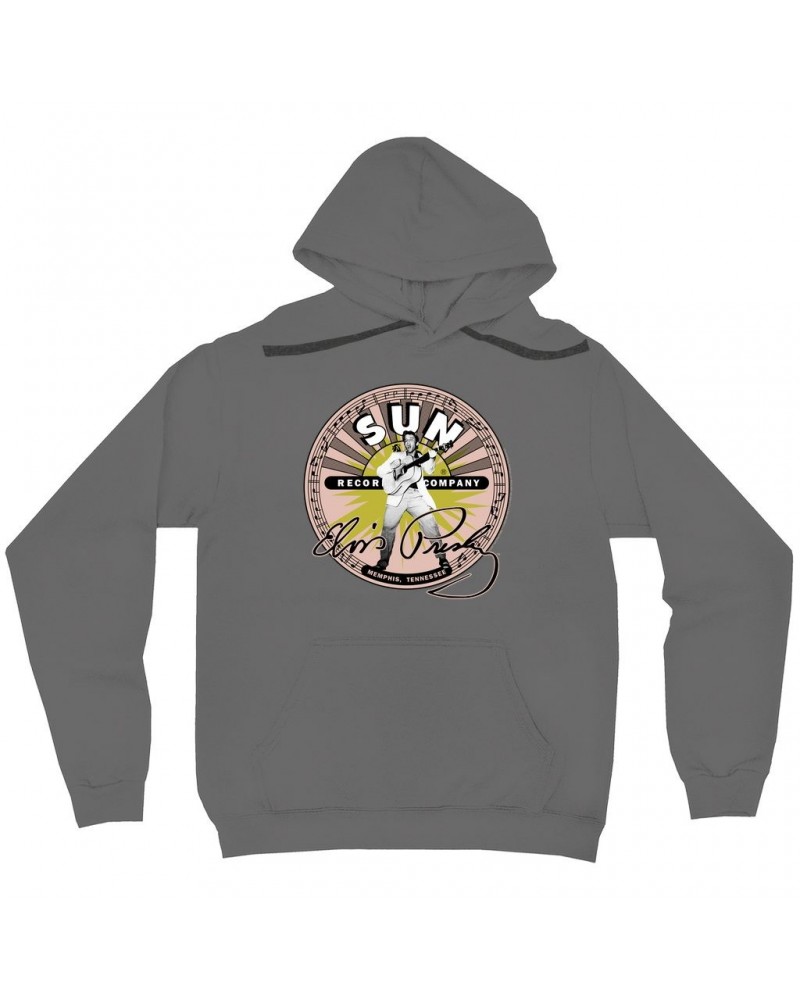 $13.18 Elvis Presley Sun Records Hoodie | SIgnature With Burst Sun Records Hoodie Sweatshirts