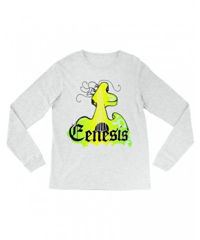 $11.08 Genesis Long Sleeve Shirt | Vintage Guitar Logo Shirt Shirts