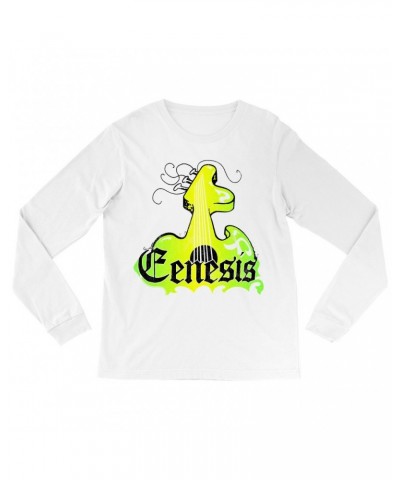 $11.08 Genesis Long Sleeve Shirt | Vintage Guitar Logo Shirt Shirts