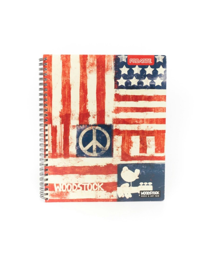 $5.38 Woodstock American Flag Peace Sign Bird Notebook Accessories