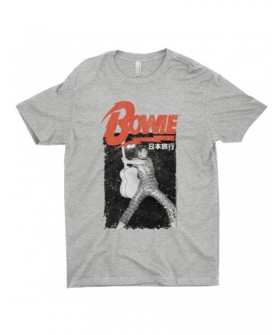 $9.48 David Bowie T-Shirt | Asia Concert Promotion Distressed Shirt Shirts