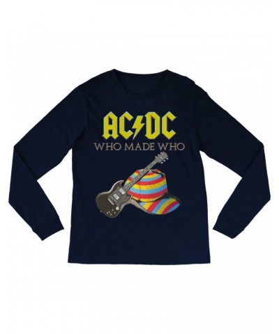 $10.78 AC/DC Long Sleeve Shirt | Who Made Who Cap And Guitar Shirt Shirts