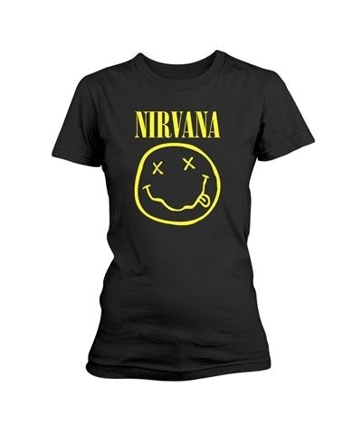 $12.37 Nirvana Woman's T Shirt - Smiley Logo Shirts