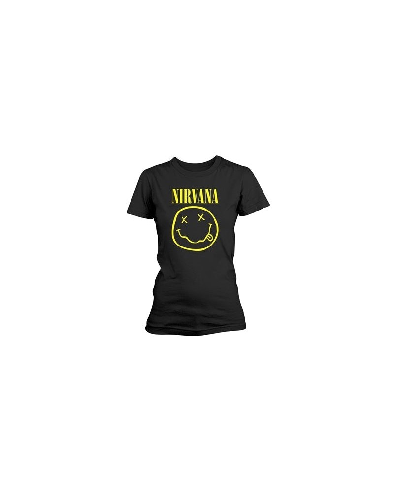 $12.37 Nirvana Woman's T Shirt - Smiley Logo Shirts