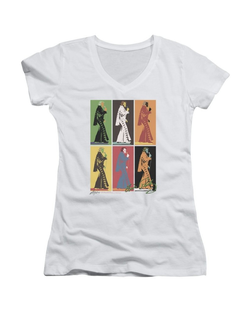 $7.74 Elvis Presley Junior's V-Neck Shirt | RETRO BOXES Junior's Tee Shirts