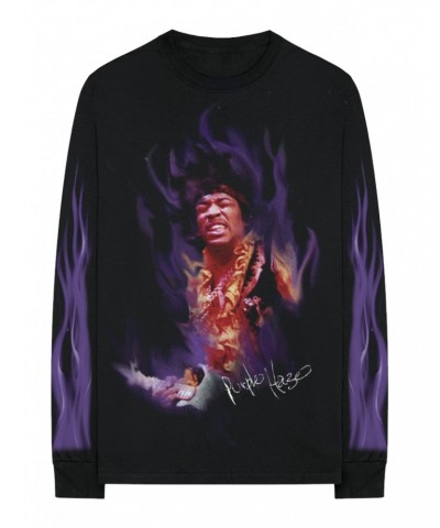 $19.00 Jimi Hendrix Purple Flame LS Tee Shirts