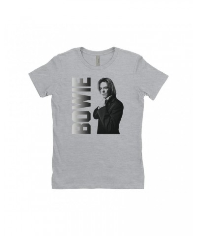 $8.23 David Bowie Ladies' Boyfriend T-Shirt | Bowie Black and White Mick Rock Design Shirt Shirts