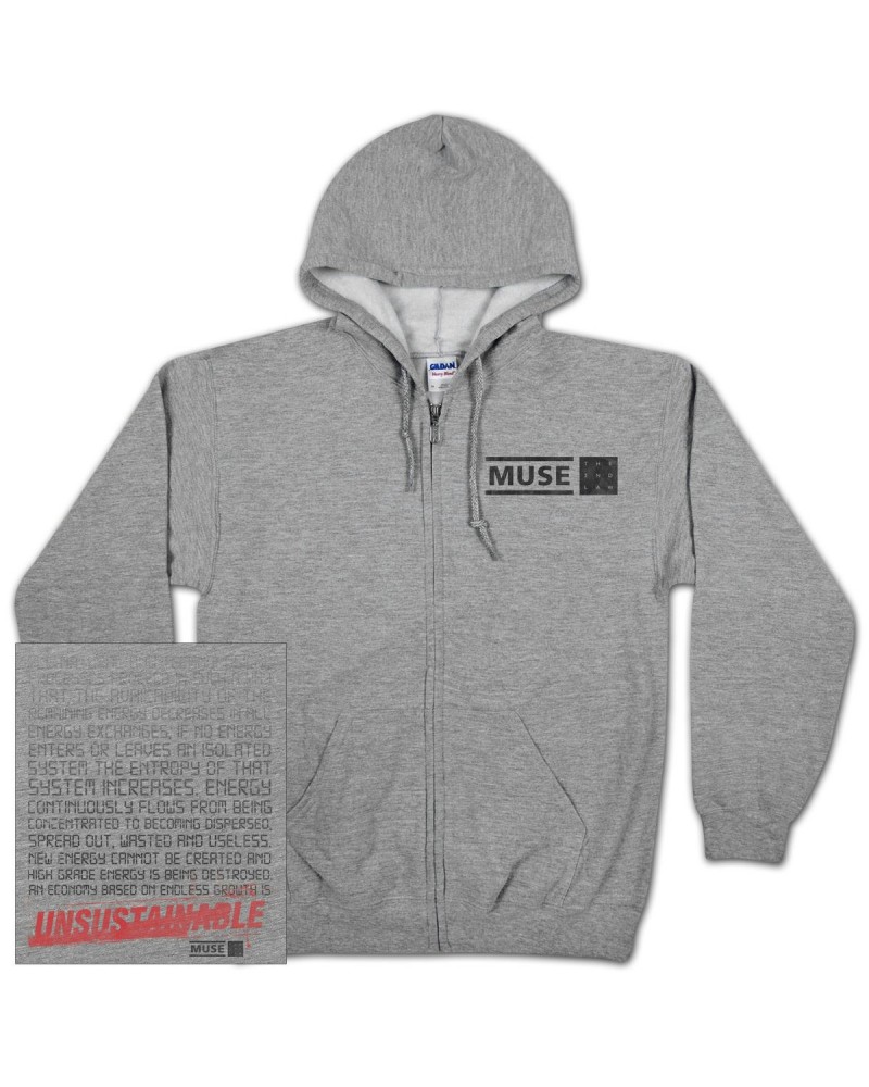 $24.75 Muse Unsustainable Zip Hoodie Sweatshirts