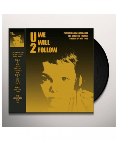 $18.00 U2 We will follow:orpheum theater boston Vinyl Record Vinyl