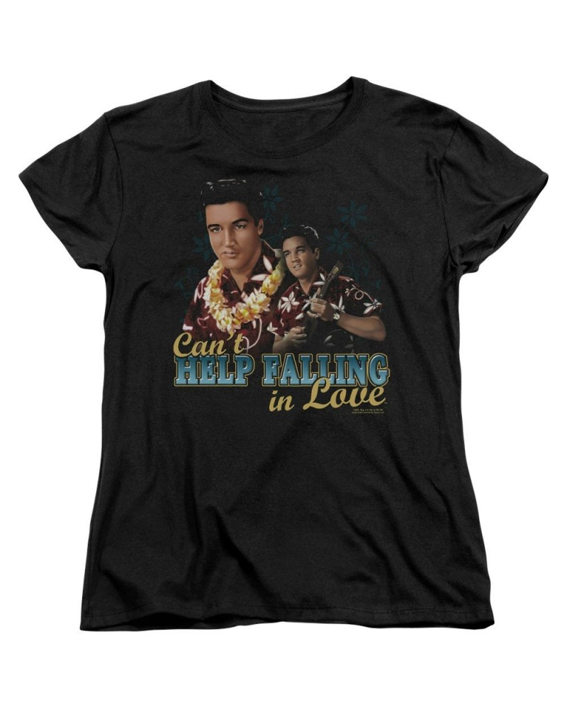 $5.94 Elvis Presley Women's Shirt | CAN'T HELP FALLING Ladies Tee Shirts